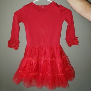 Zoe Addelyn Red petticoat dress
